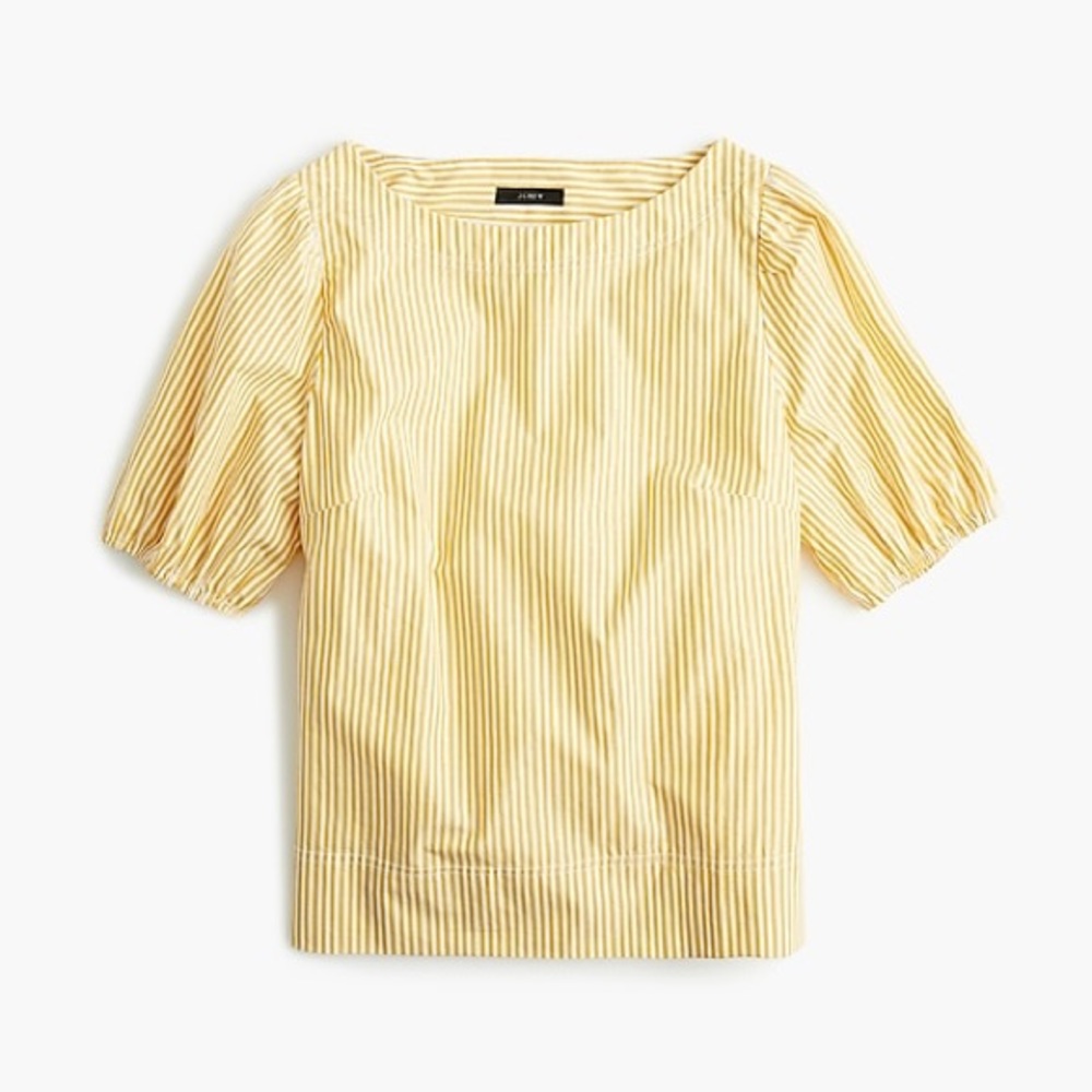 J Crew Puffed Sleeve Top in Stripes